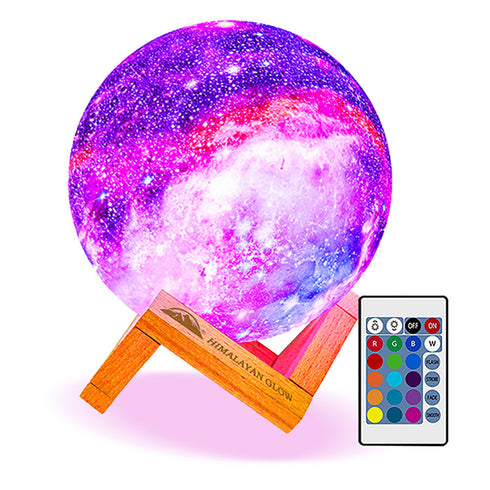 3D Galaxy Lamp with Wood Stand | HIMALAYAN GLOW